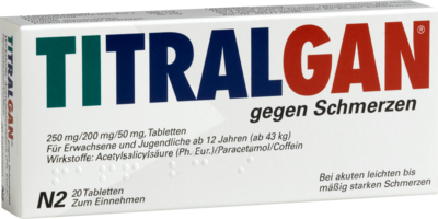 Titralgan Tabletten Gegen Schmerzen (PZN 02653278)