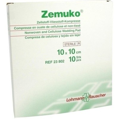 Zemuko Kompr. Steril 10x10cm 23802 (PZN 01144178)