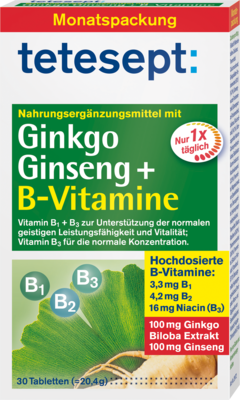 Tetesept Ginkgo Ginseng+b-vitamine (PZN 01797489)
