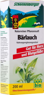 Baerlauch Saft Schoenenberger Heilpflanzensaefte (PZN 00699744)
