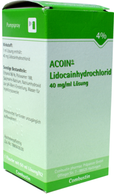 Acoin Lidocainhydrochlorid 40 Mg/ml Loesung (PZN 07788652)