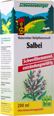 Salbei Saft Schoenenberger Heilpflanzensaefte (PZN 00700105)