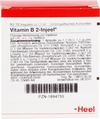 Vitamin B 2 Injeele Amp. (PZN 01894755)