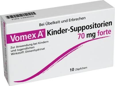 Vomex A Kinder-Suppositorien 70 mg forte (PZN 01493022)