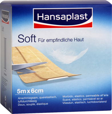 Hansaplast Soft Pflaster 6 cmx5 m Rolle (PZN 08861345)