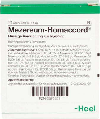 Mezereum Homaccord, 10 St (PZN 00675353)