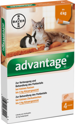 Advantage 40 mg Lsg.f.kl.Katzen/kl.Zierkaninchen (PZN 09670096)