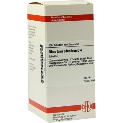 RHUS TOXICODENDRON D 4 Tabletten, 200 St (PZN 02104927)