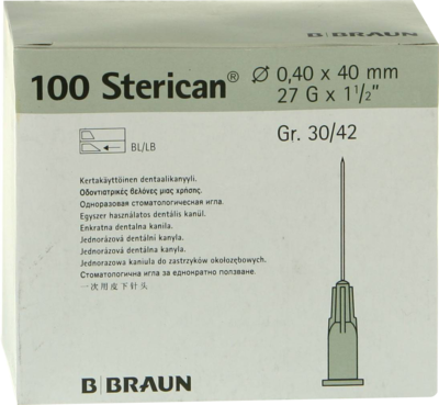 Sterican Dentalkan.luer 0,40x40 (PZN 02058021)