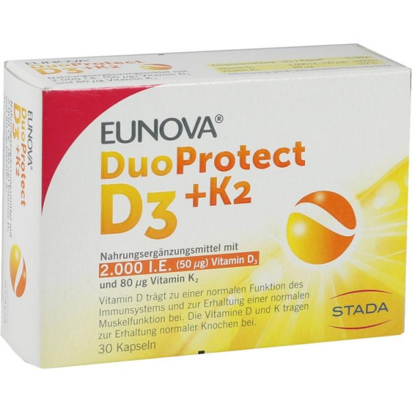 Eunova DuoProtect D3+K2 2000IE/80UG (PZN 14133532)